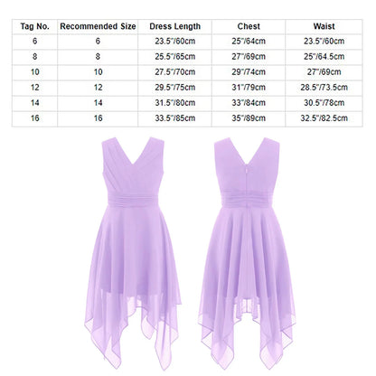 Summer Girls Festive Dress Hi-Lo Tulle Sleeveless Shiny Beaded Dress Flower Kids Wedding Pageant Clothing Evening Communion Gow