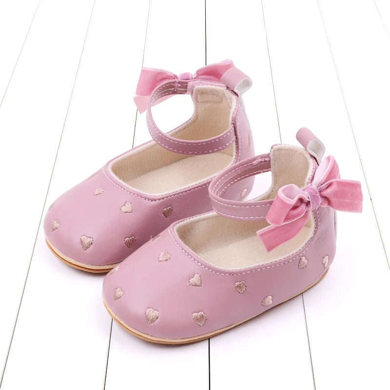 2025 New Baby Girl Shoes Cute Bowknot High Quality PU and TPR Sole Anti-slip Toddler Newborn 0-18 Months Prewalking Sandal