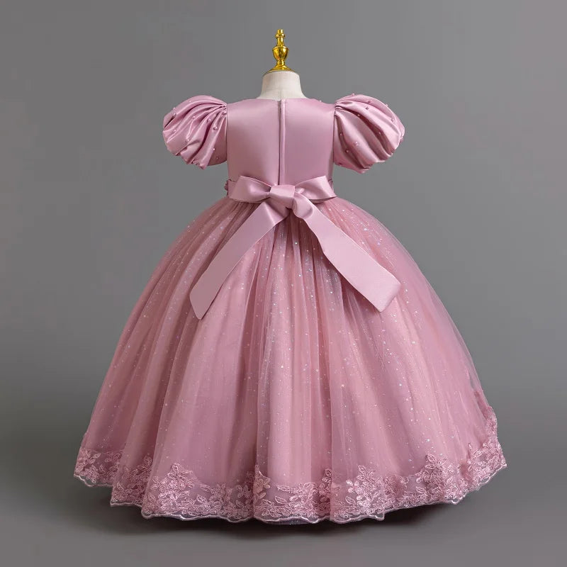 New Gorgeous Girls Party Dress Opening Ceremony Clothing Halloween Performance Dance Princess Skirt 4-12T Christmas dress