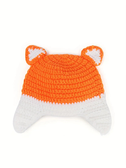 Newborn Photography Outfits Clothes Fox Costume Boy Girl Dress Romper Outfit Baby Handmade Hat Pants Photo Cosplay Photo Props
