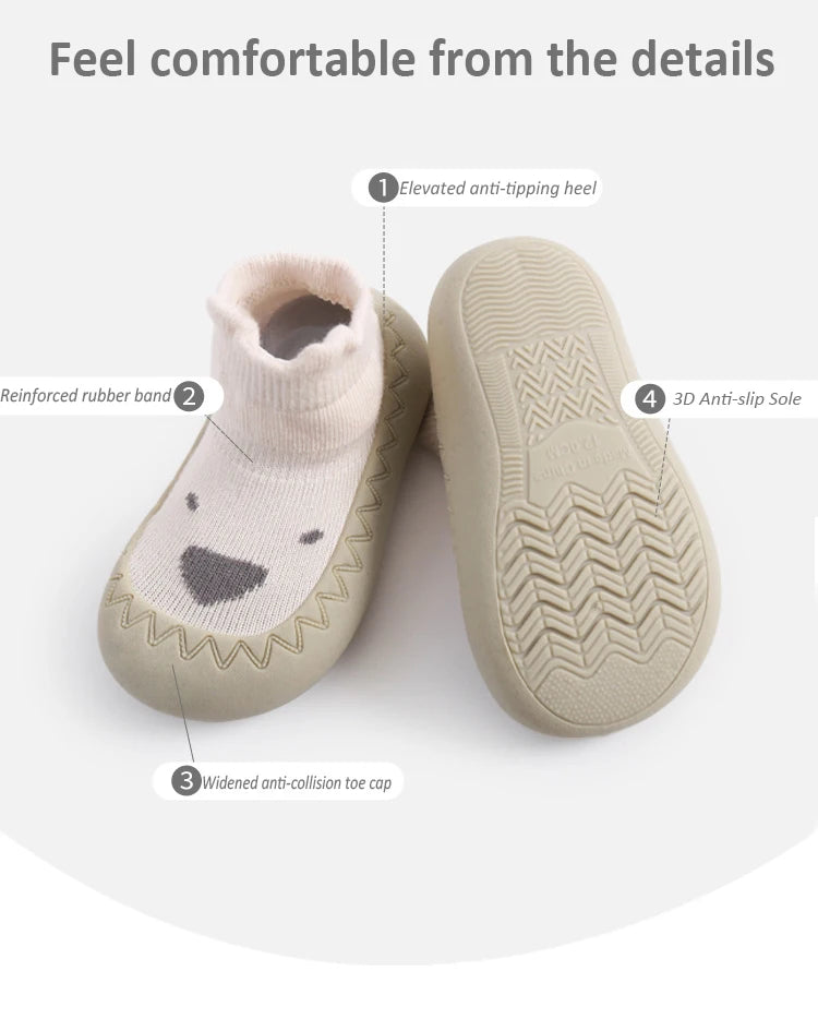 Spring And Summer Baby Shoes Soft Cartoon Baby Floor Socks Non-Slip Toddler Shoes Anti Drop Soft Soled Newborn Shoes