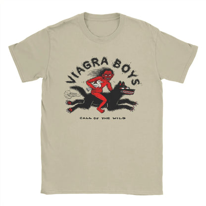 Summer Funny Viagra Boys Band Punk Music T Shirt for Men Women  100% Cotton T-shirts Short Sleeve Clothes