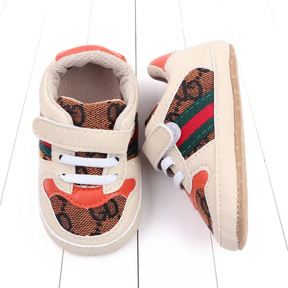 Newborn Infant Girls and Boys Sneakers Recreational Baptism Non-Slip Walking Shoes Fashionable 0-18M Casual Sports Shoes