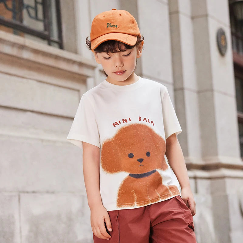 Boys and Girls T-Shirt Summer Breathable Cool Feeling Antibacterial Kid Quick-Dry Short Sleeve Top
