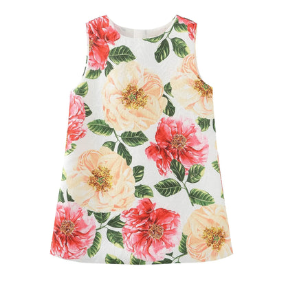 Young Children Vestidos De Fiesta Sleeveless Girls Summer Dresses Princess Girl Dresses European Style Wedding Girl Clothes