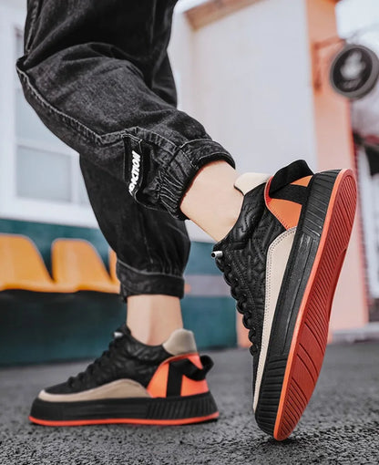 Men Sneakers Fashion Trend Luxury Brand Casual Flat Shoes Vulcanize Shoe Male Outdoors Non-slip wear-resistant Hiking Shoes 2023 (Available)