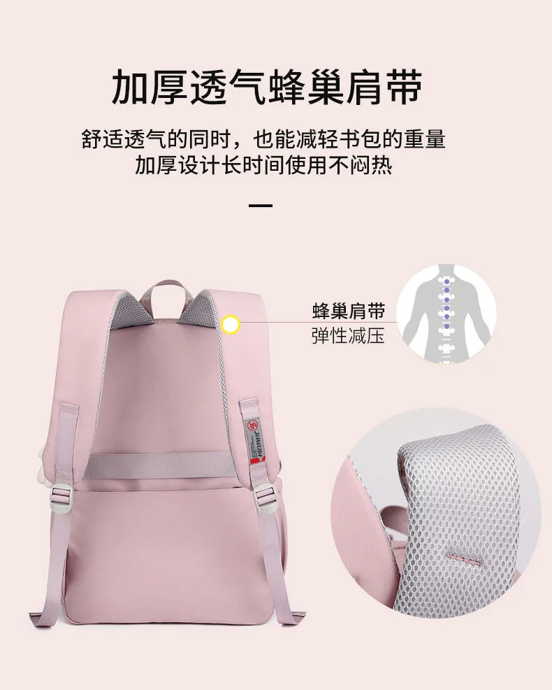Children School Bags For Girls Large Schoolbag Kawaii Primary School Backpack Kids Book Bag Waterproof Laptop Travel Rucksack