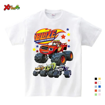 Boys T Shirt Summer for Children's Clothing Boys Short Sleeve T-shirt Fashion Girls T Shirt Clothing Lets Blazing Shirt Cool 6T