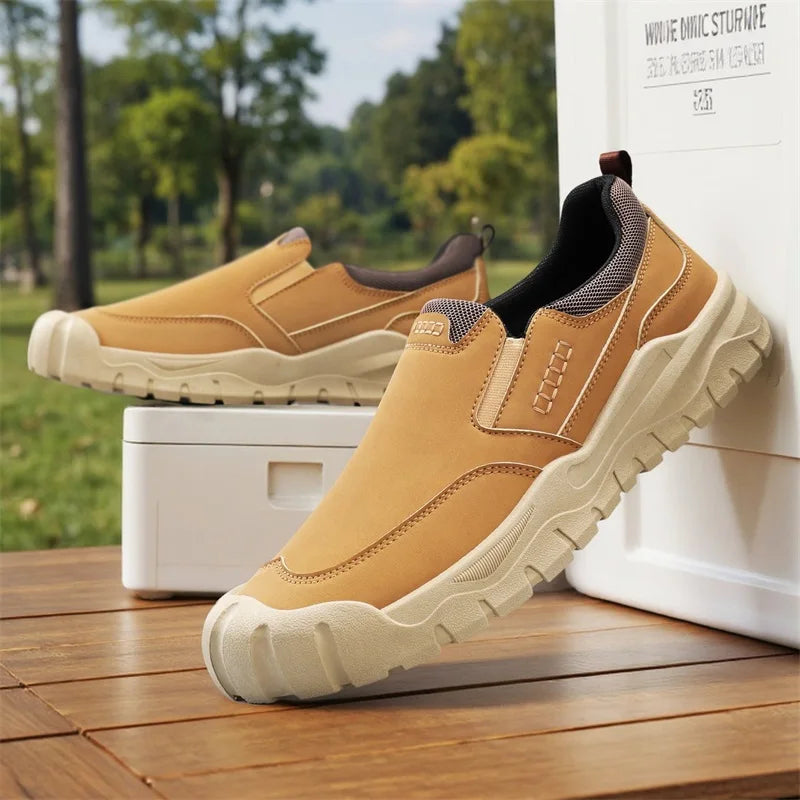 Men's shoes for work, leisure, and outdoor activities in spring and autumn, convenient to step on, suitable for sports and work (Available)