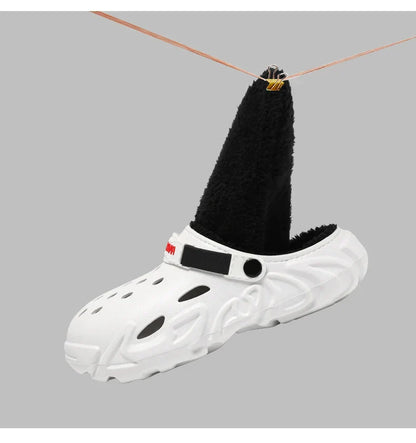 Winter Warm Home Slippers Men Waterproof Fur Clogs Slippers Garden Slippers Fuzzy Plush Slippers Bedroom Shoe For Indoor Outdoor (Available)