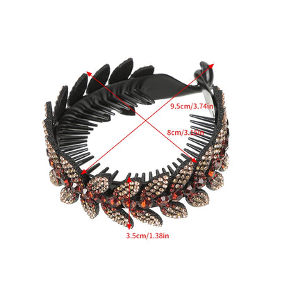 AWAYTR Fashion Rhinestone Hair Claws Ponytail Holder Hairpin Women Crystal Bird Nest Twist Clip Bun Hair Clip Hair Accessories