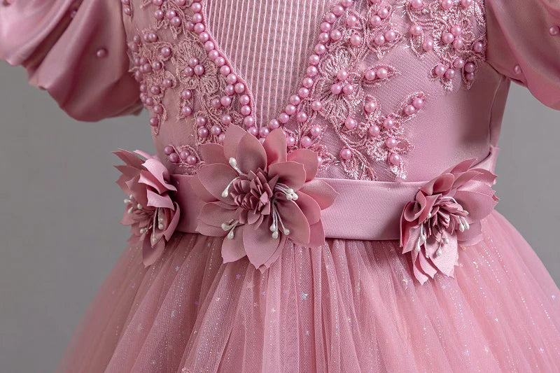 New Gorgeous Girls Party Dress Opening Ceremony Clothing Halloween Performance Dance Princess Skirt 4-12T Christmas dress