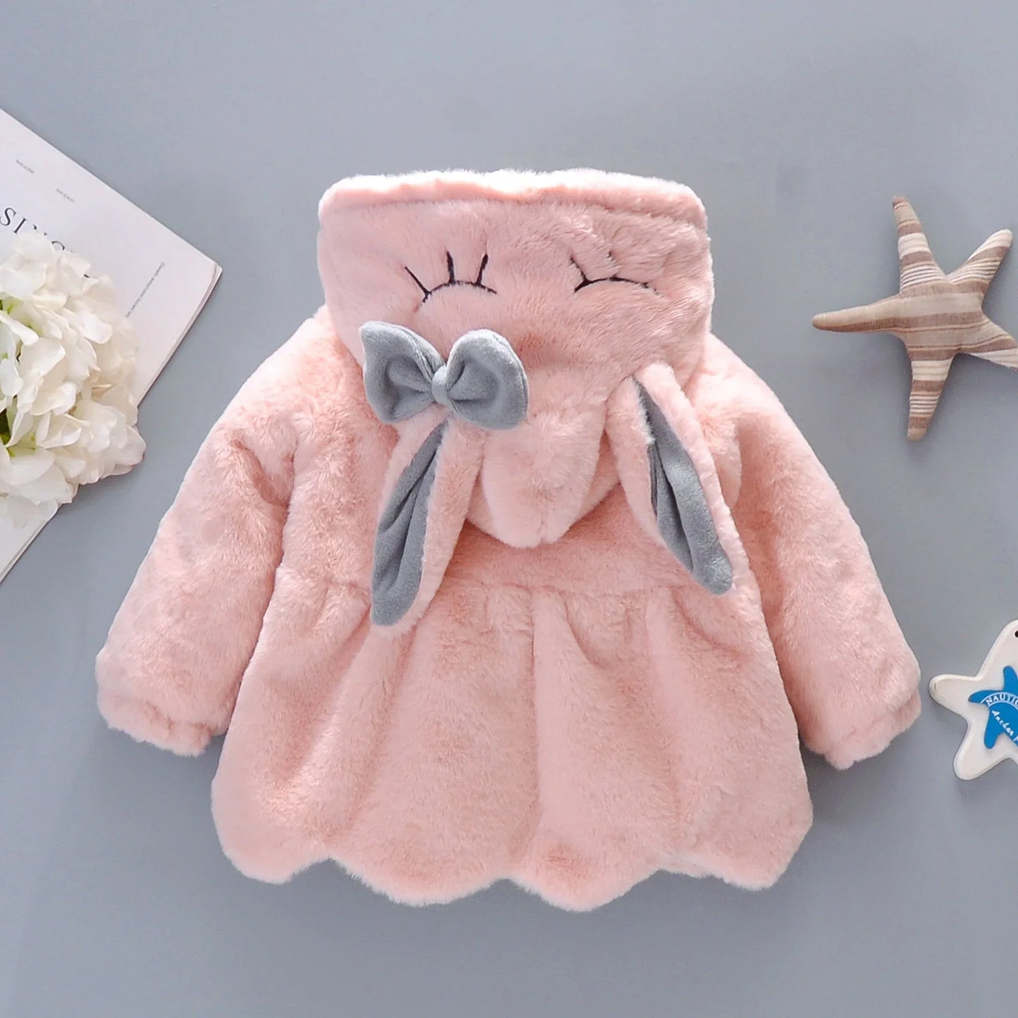 New Winter Coat Baby Girl Cold Protection Cute Hooded Coat With Free Bag For Kids (Available) (Copy)
