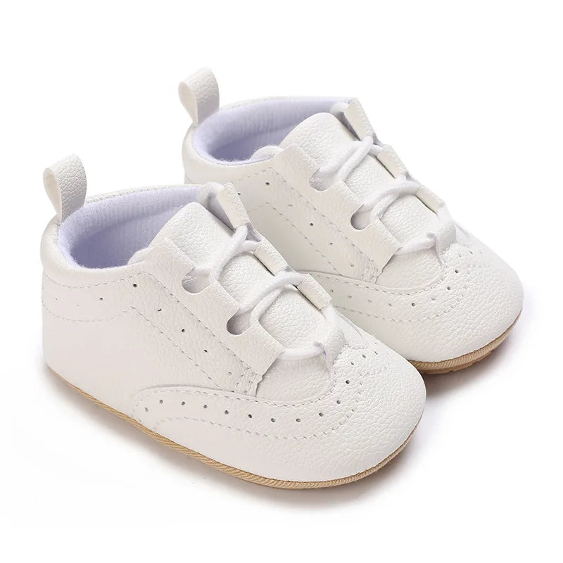 Classic Newborn Baby Shoes White Casual Shoes Boys Girls Shoes Fashion Sneakers Soft Sole Non-Slip Toddler Shoes First Walkers