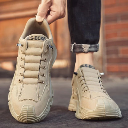 Men's Work Shoes 2025 New Sle Breathable Slip-On Anti-Slip Wear-Resistant Casual Sports Shoes Thick Bottom Labor Protection (Available)