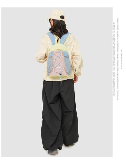 Women's Schoolbag - Ins Japanese-Style, Large-Capacity, Cute Drawstring Backpack, New Versatile Student Laptop Bag for Outdoor S