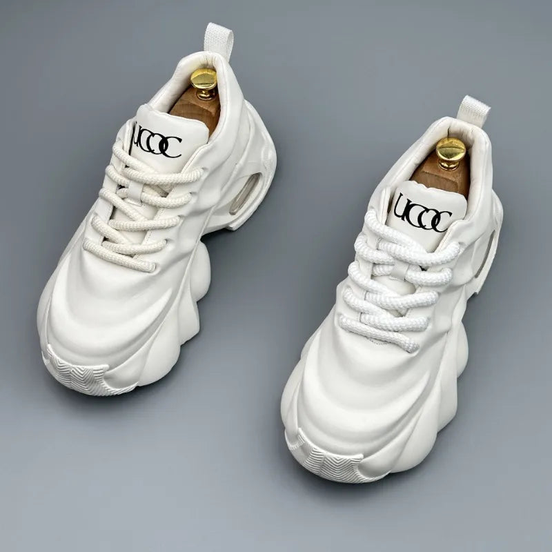 Men Shoes Designer Luxury Casual Sneakers Breathable Platform Shoes for Men Fashion Height Increasing Comfortable Non-slip Shoes   (Available)