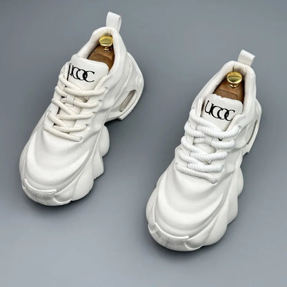Men Shoes Designer Luxury Casual Sneakers Breathable Platform Shoes for Men Fashion Height Increasing Comfortable Non-slip Shoes   (Available)