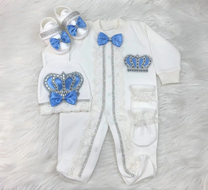 Newborn Boys Romper Clothes Formal Suit 4 Piece Vest Pants and Tie Dresswear Suit Set Welcome Home 40suyi days Celebrity outfit