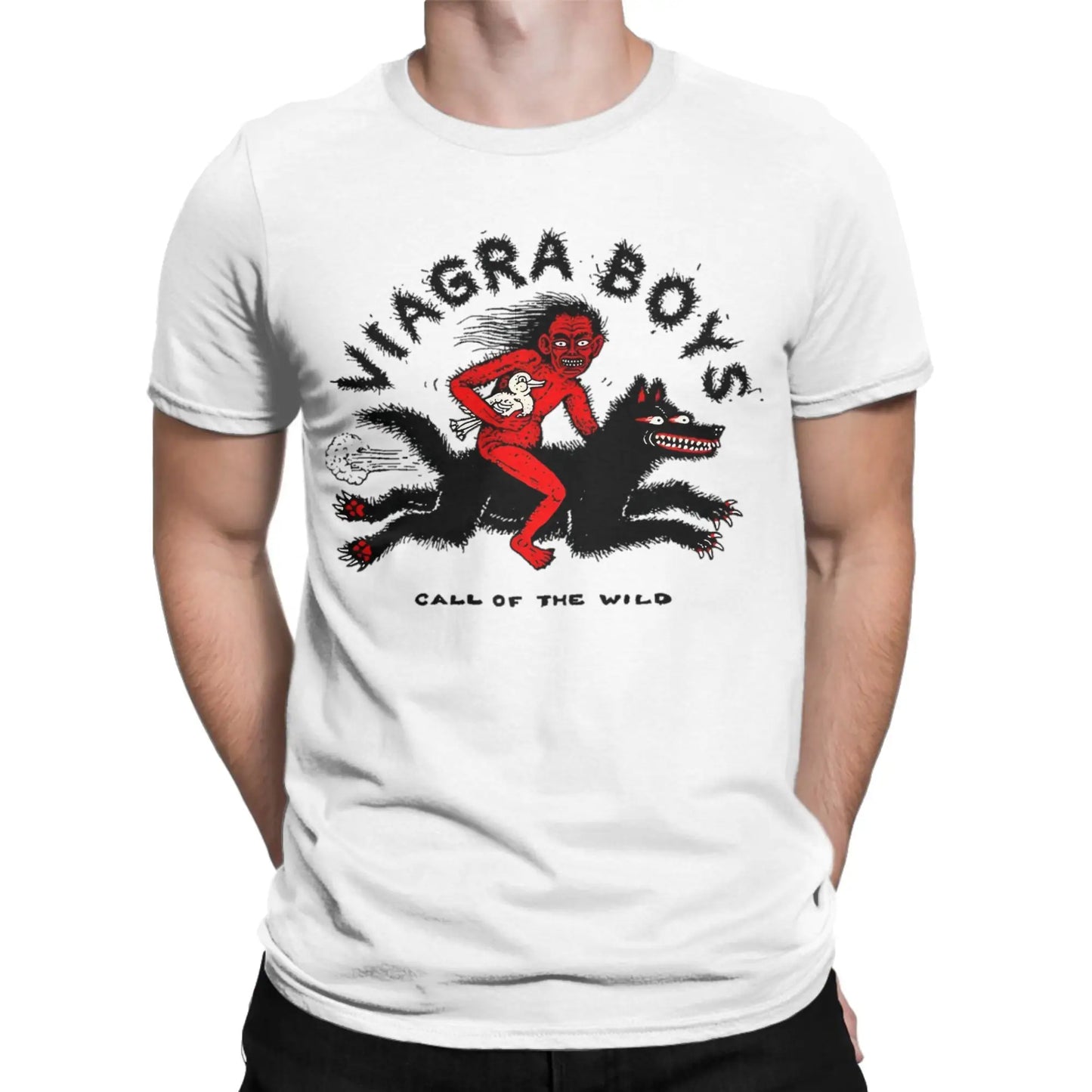 Summer Funny Viagra Boys Band Punk Music T Shirt for Men Women  100% Cotton T-shirts Short Sleeve Clothes
