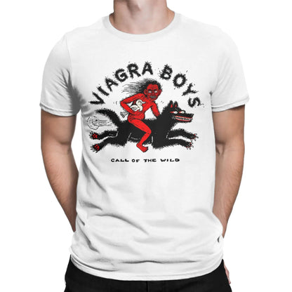 Summer Funny Viagra Boys Band Punk Music T Shirt for Men Women  100% Cotton T-shirts Short Sleeve Clothes