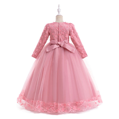 Girls Flower Embroidery Party Dresses Girl Summer Casual Holiday Gown Kids Variety Fashion Evening Clothes Birthday Princess Wea