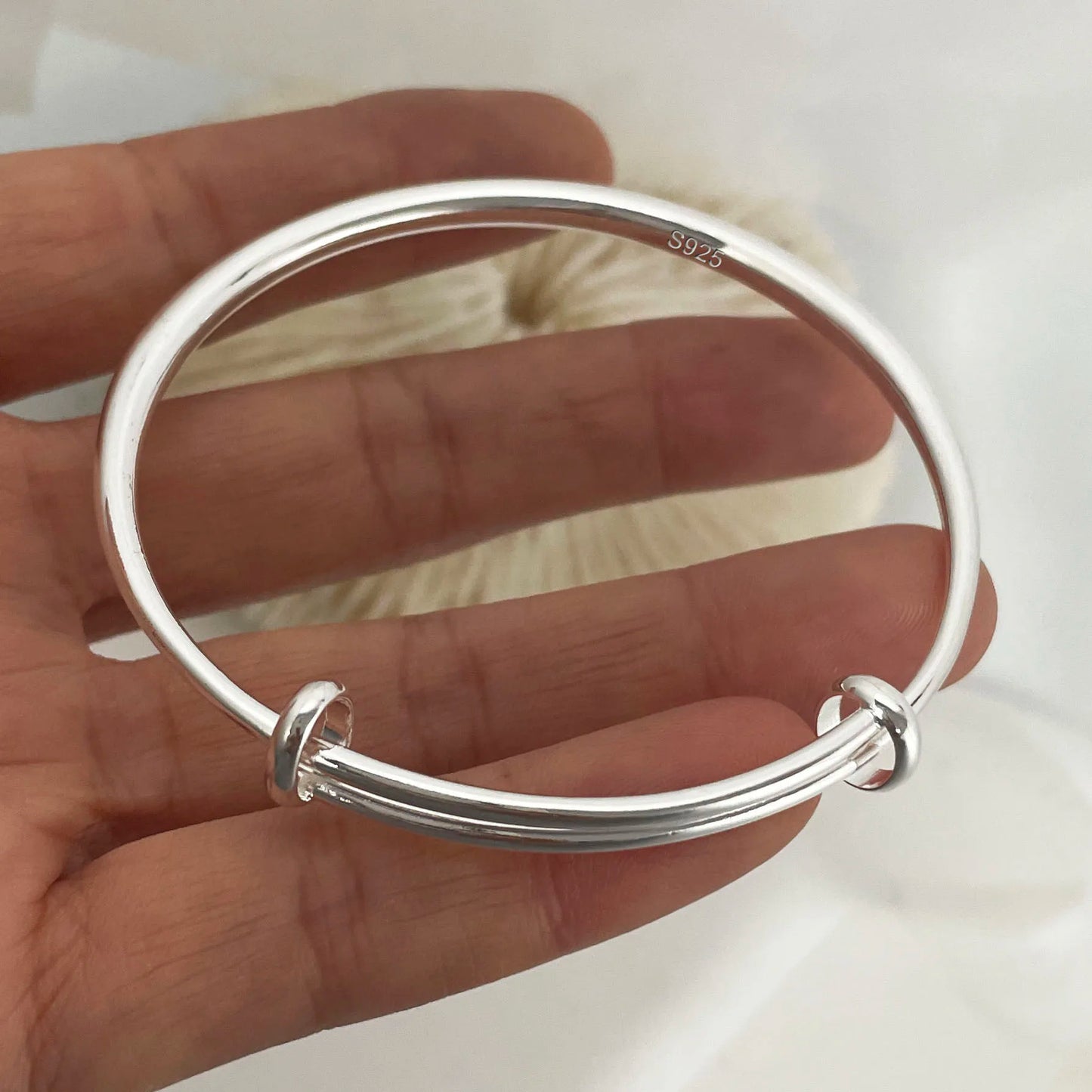 925 Sterling Silver Bracelets for Women Chain Accessories Trend Vintage Simple Heart Pendant Party Jewelry Gift