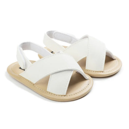 Summer Baby Boys Girls Shoes PU Solid Color Anti-Slip Infant Sandals Toddler First Walkers Casual Newborn Shoes 0-18M (Available)