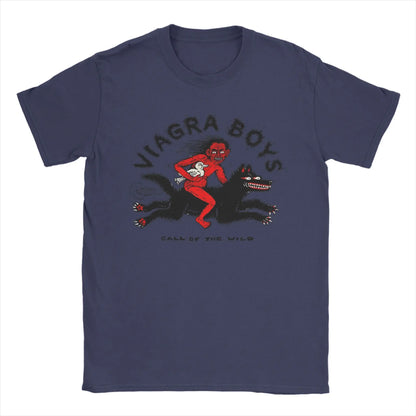 Summer Funny Viagra Boys Band Punk Music T Shirt for Men Women  100% Cotton T-shirts Short Sleeve Clothes