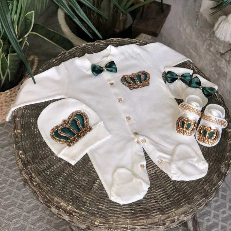 Newborn Boys Romper Clothes Formal Suit 4 Piece Vest Pants and Tie Dresswear Suit Set Welcome Home 40suyi days Celebrity outfit