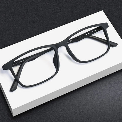 Ultralight Black Reading Glasses For Men TR90 Metal Prescription Glasses Blue Light Blcoking