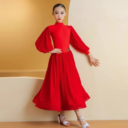 Girl New modern dance dress, girls' ballroom dance, waltz, high-end professional social dance, large skirt performance dress