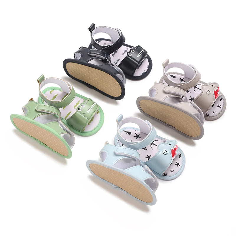 HAIZHIW Cute Cartoon 0-18M Newborn Baby Boys Summer Shoes Sandals First Walkers Newborn Shoes Casual Soft Sole Sandals