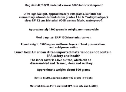 Australia Large-Capacity Schoolbag for Primary & Secondary School Students Girls Outdoor Leisure Backpack