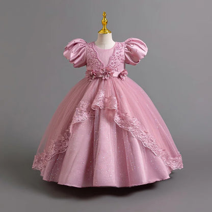 New Gorgeous Girls Party Dress Opening Ceremony Clothing Halloween Performance Dance Princess Skirt 4-12T Christmas dress