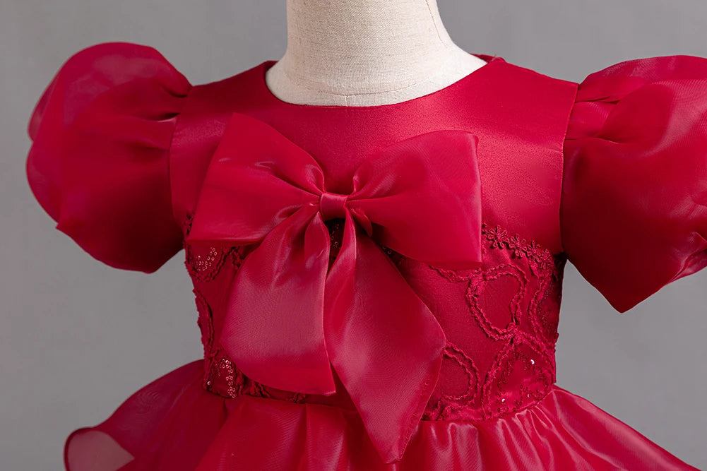 Children's Dress Children Princess Dresses Girl's Princess Pompadour Performance Party Dress