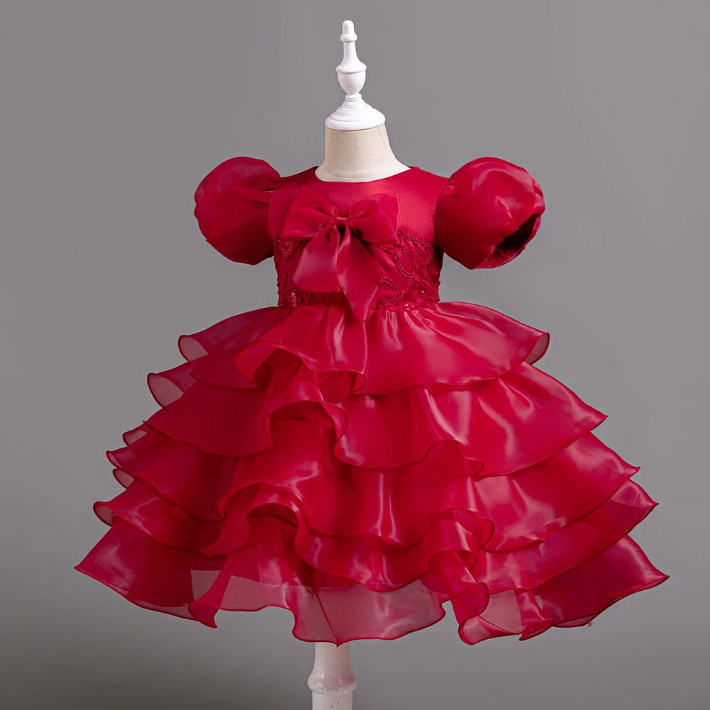 Children's Dress Children Princess Dresses Girl's Princess Pompadour Performance Party Dress