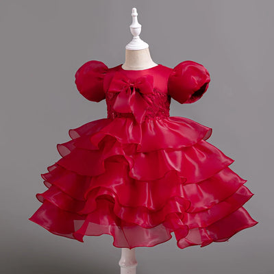 Children's Dress Children Princess Dresses Girl's Princess Pompadour Performance Party Dress
