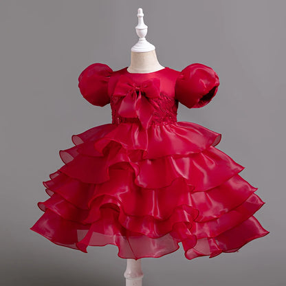 Children's Dress Children Princess Dresses Girl's Princess Pompadour Performance Party Dress
