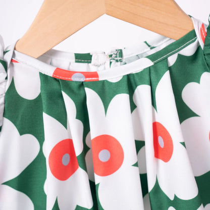 Summer children's wear adorable and sweet dresses featuring charming floral prints, fashionable and trendy girls clothing