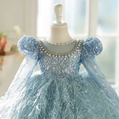 Girl's Dress Light Luxury High end Children's Princess Dress Little Girl Birthday Host Piano Performance Dress