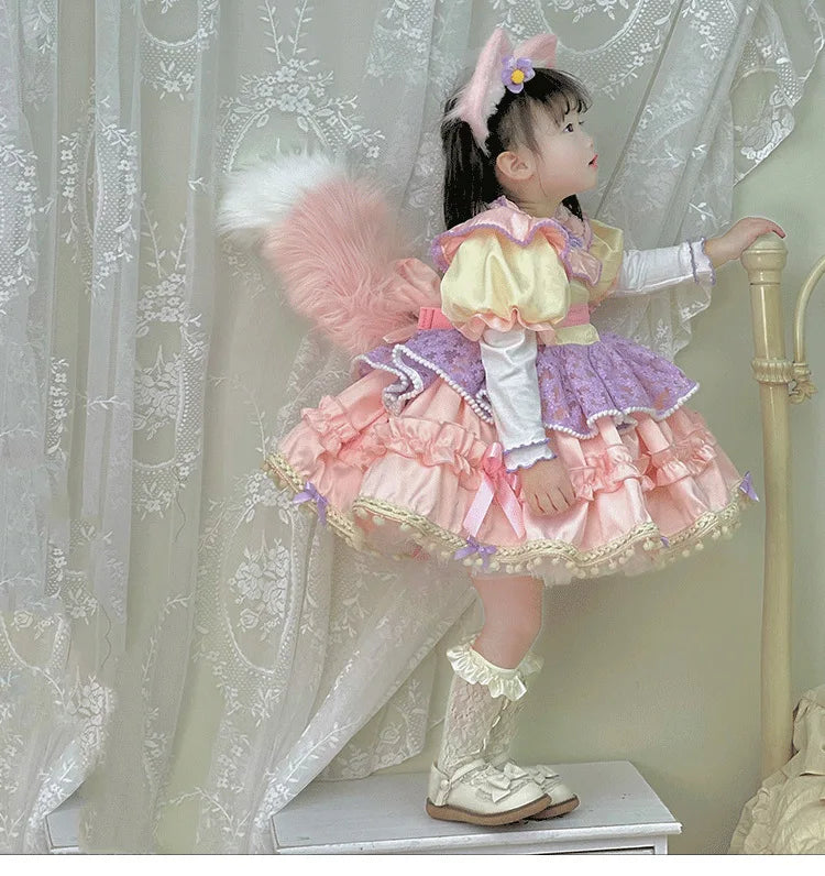 Spanish Girls Dress Baby Girls Party Dress for Kids Girl  Kids Dresses for Girls Prom Dresses Flower Girl Dresses for Weddings