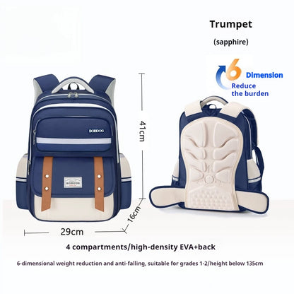 The schoolbag for students is light and comfortable, and the 123rd, 4th, 5th, 6th grade boys and girls have a large capacity bac