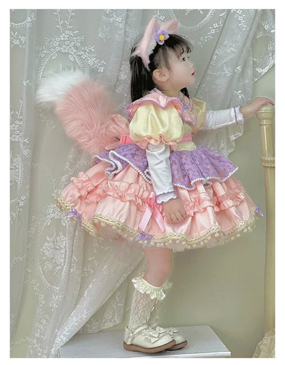Spanish Girls Dress Baby Girls Party Dress for Kids Girl  Kids Dresses for Girls Prom Dresses Flower Girl Dresses for Weddings