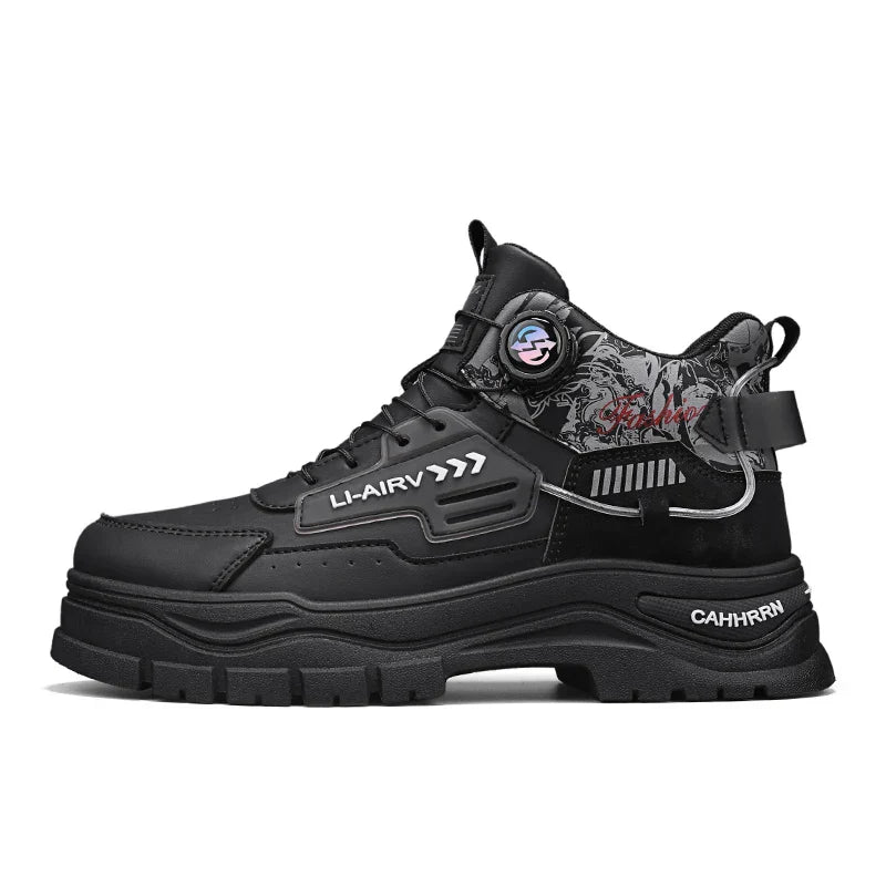 Men's Casual Outdoor Boots Fall Breathable Trendy Versatile Leisure Knob Board Shoes Anti-slip Riding Fashion Sneakers  (Available)