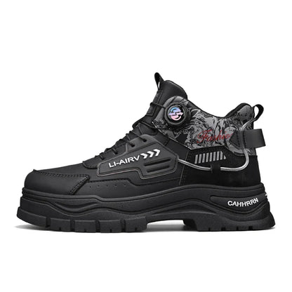 Men's Casual Outdoor Boots Fall Breathable Trendy Versatile Leisure Knob Board Shoes Anti-slip Riding Fashion Sneakers  (Available)