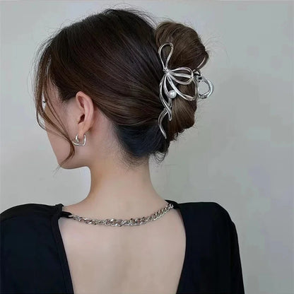 New Women Elegant Gold Silver Hollow Geometric Metal Hair Claw Vintage Hair Clip Headband Hairpin Fashion Girls Hair Accessories