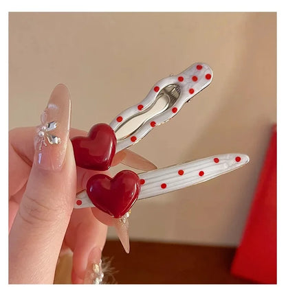 Mini Hair Accessories For Women Girls Sweet Versatile Heart Bangs Hair Clip Fashion Side Clip Cute Hair Accessories Gifts
