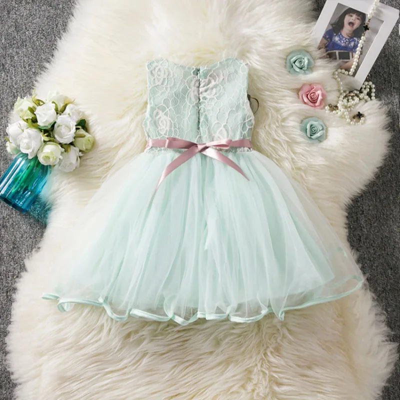 Baby Girl Summer Dress Children Fashion Wedding Clothes Flower Birthday Party Princess Evening Dresses For Kids 0 To 5 Years