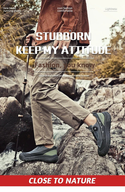 2025 New Men's Shoes Work Sports Shoes Fashionable Casual Shoes Comfortable Multi-functional Low Top Shoes Outdoor Hiking Shoes
